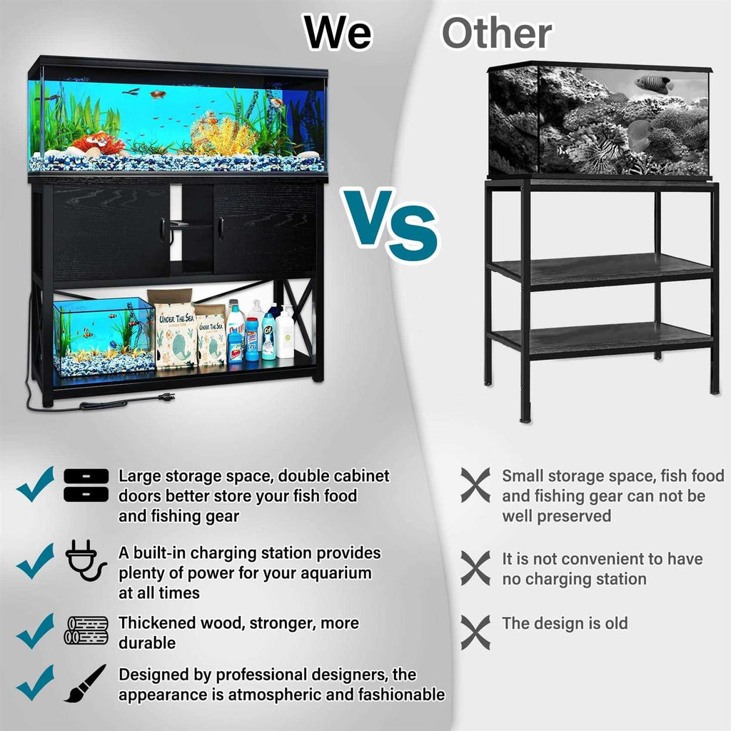 55-75 Gallon Aquarium Stand with Cabinet Y973