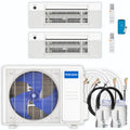 24,000 BTU 2 Zone Ceiling Cassette Ductless Air Conditioner and Heat Pump D36241