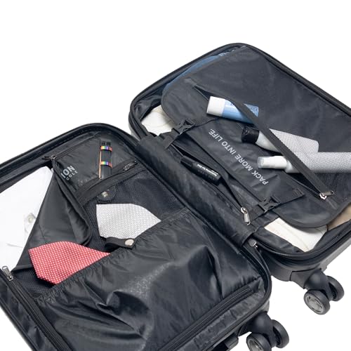 Navy Blue 20-Inch Expandable Hardside Spinner Suitcase H6974