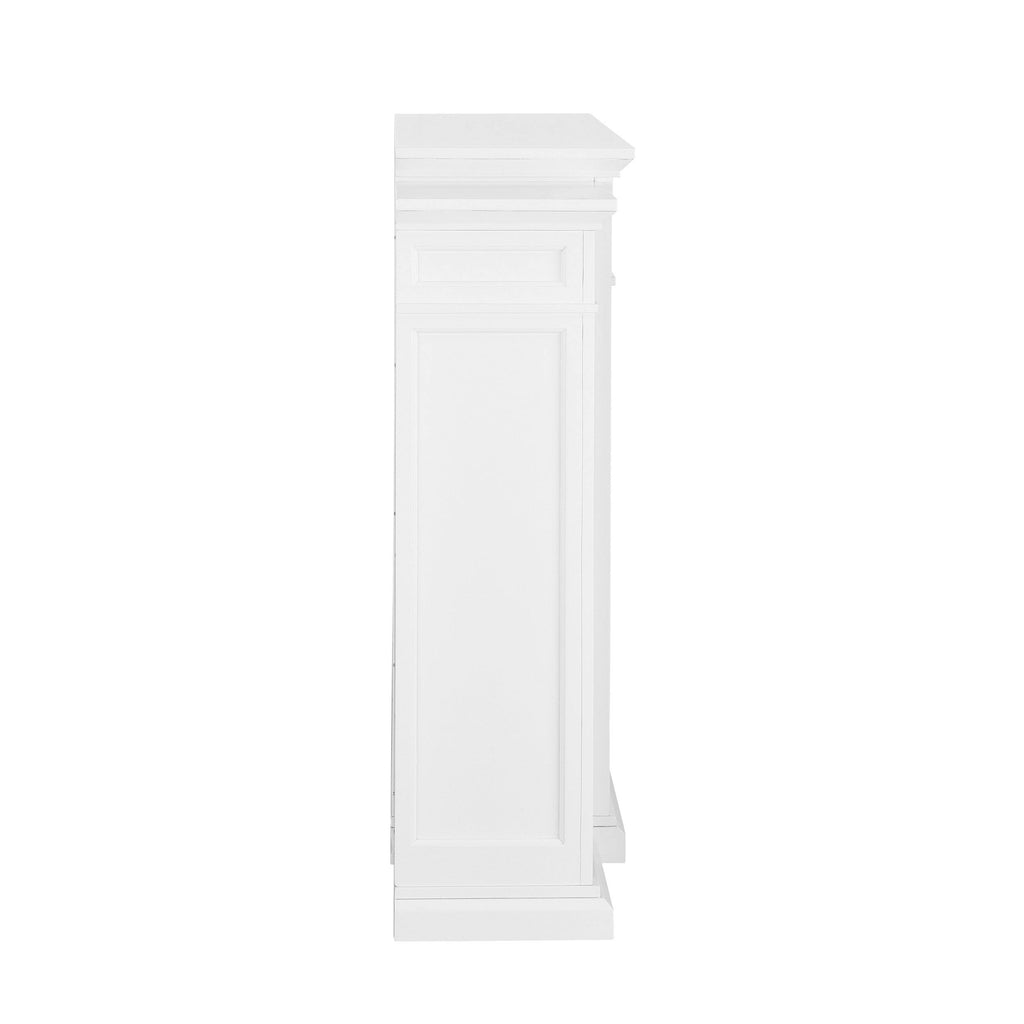 White Electric Fireplace Bookcase E624