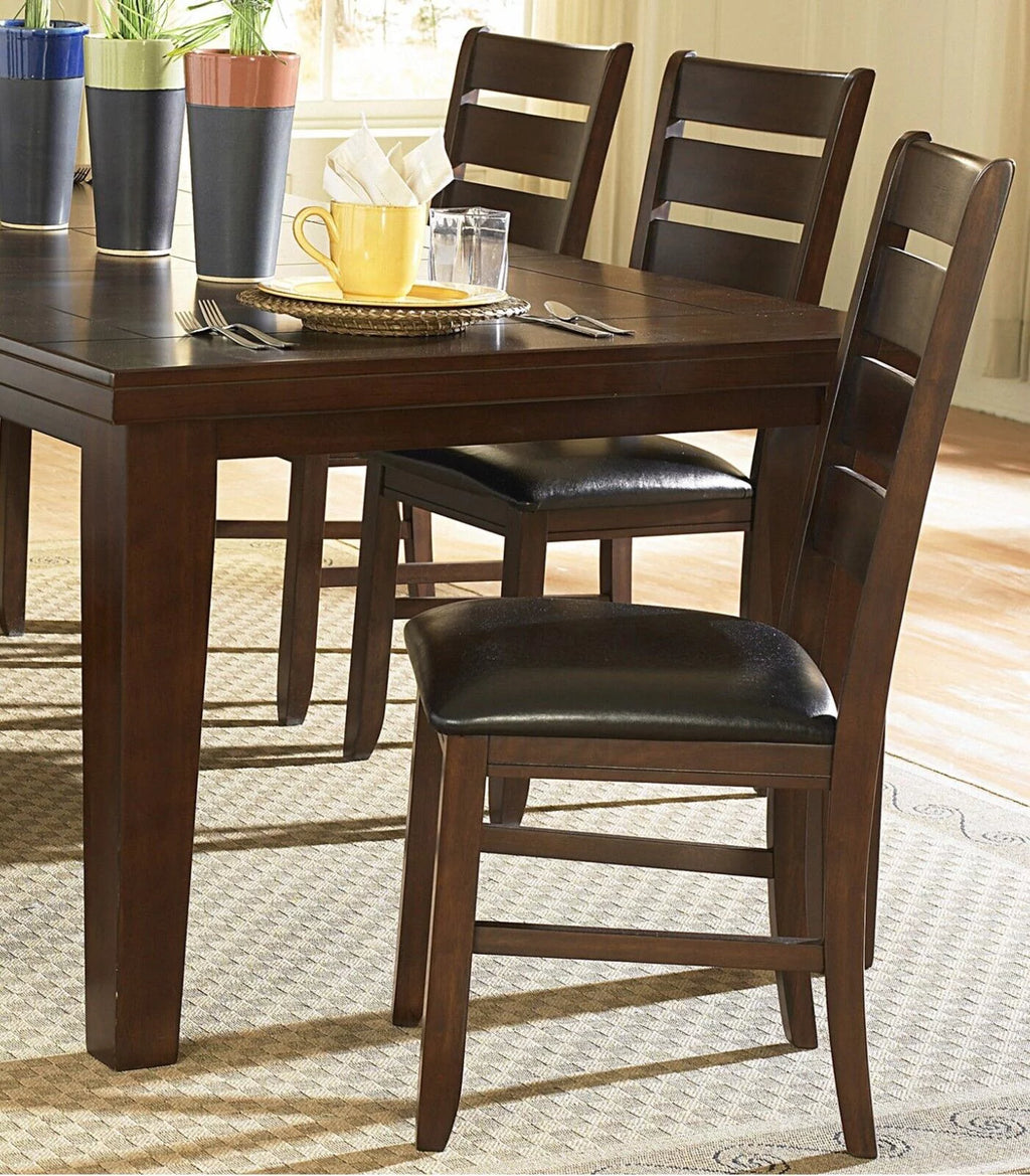 5pc Dining Set with Self-Storing Leaf Dark Oak R8286