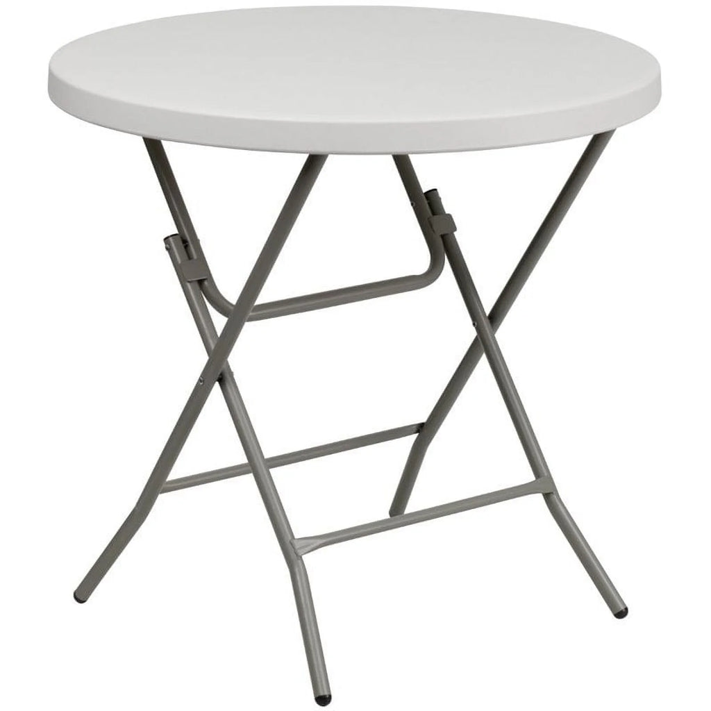 Round Granite White Plastic Folding Table Z11878