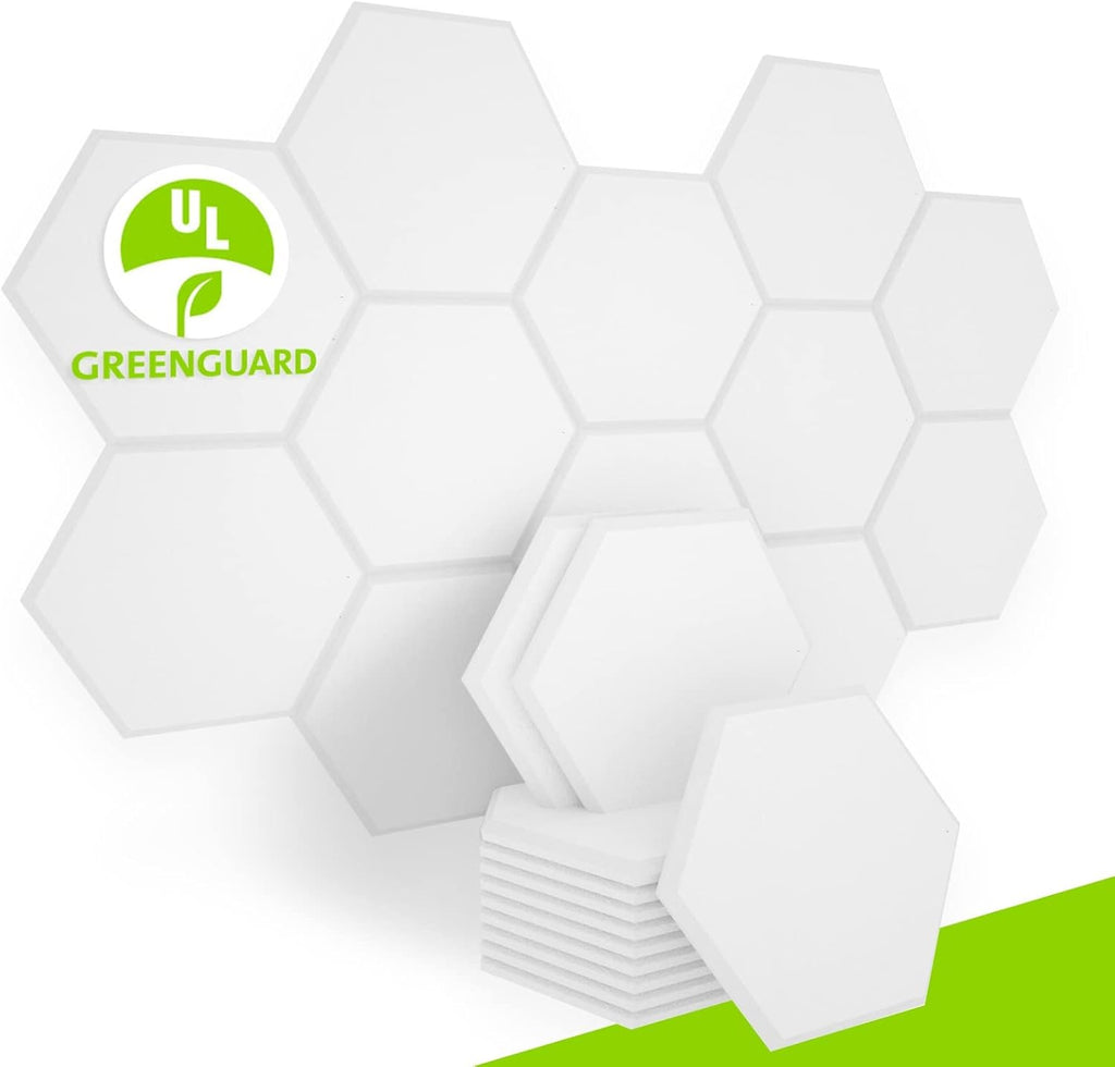 Hexagon Acoustic Panels 14 x 13 x 0.4 inches 12 Pack E51933