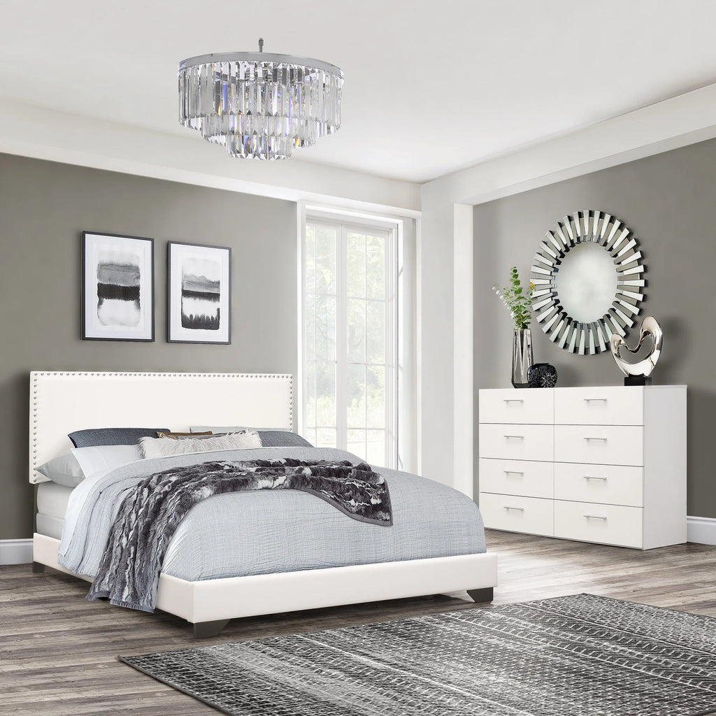 Charcoal Fabric Upholstered Queen Bed M67974