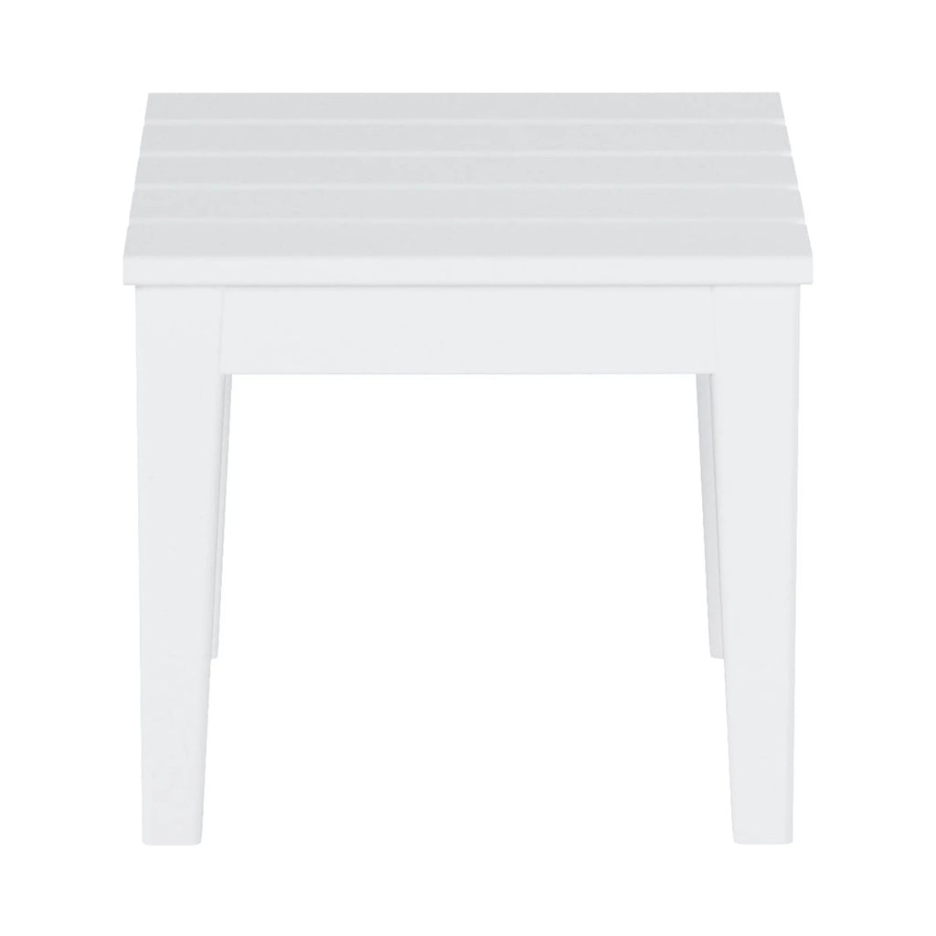 White 18 Inch All Weather Poly Lumber Outdoor Side Table P998601
