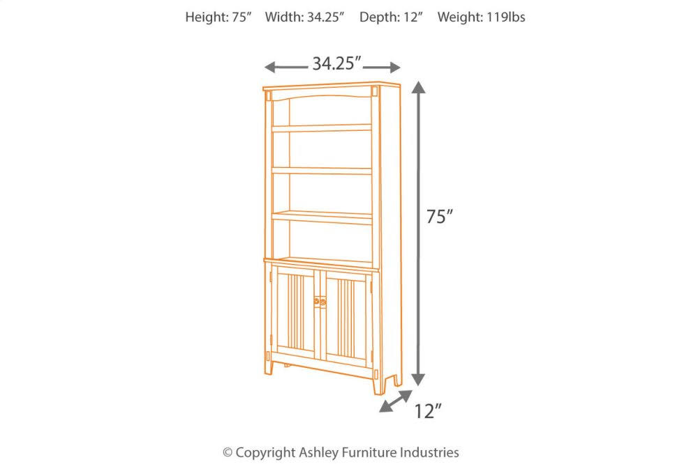Brown Large Door Bookcase N235