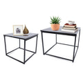 2pcs Black Metal Side Table G951294