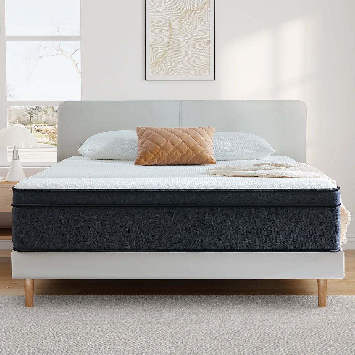 Queen 10 inch Medium Firm Hybrid Innerspring Mattress B2442