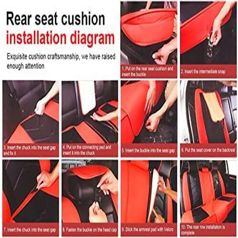 Car Seat Covers 5-Seat Black Blue X3091