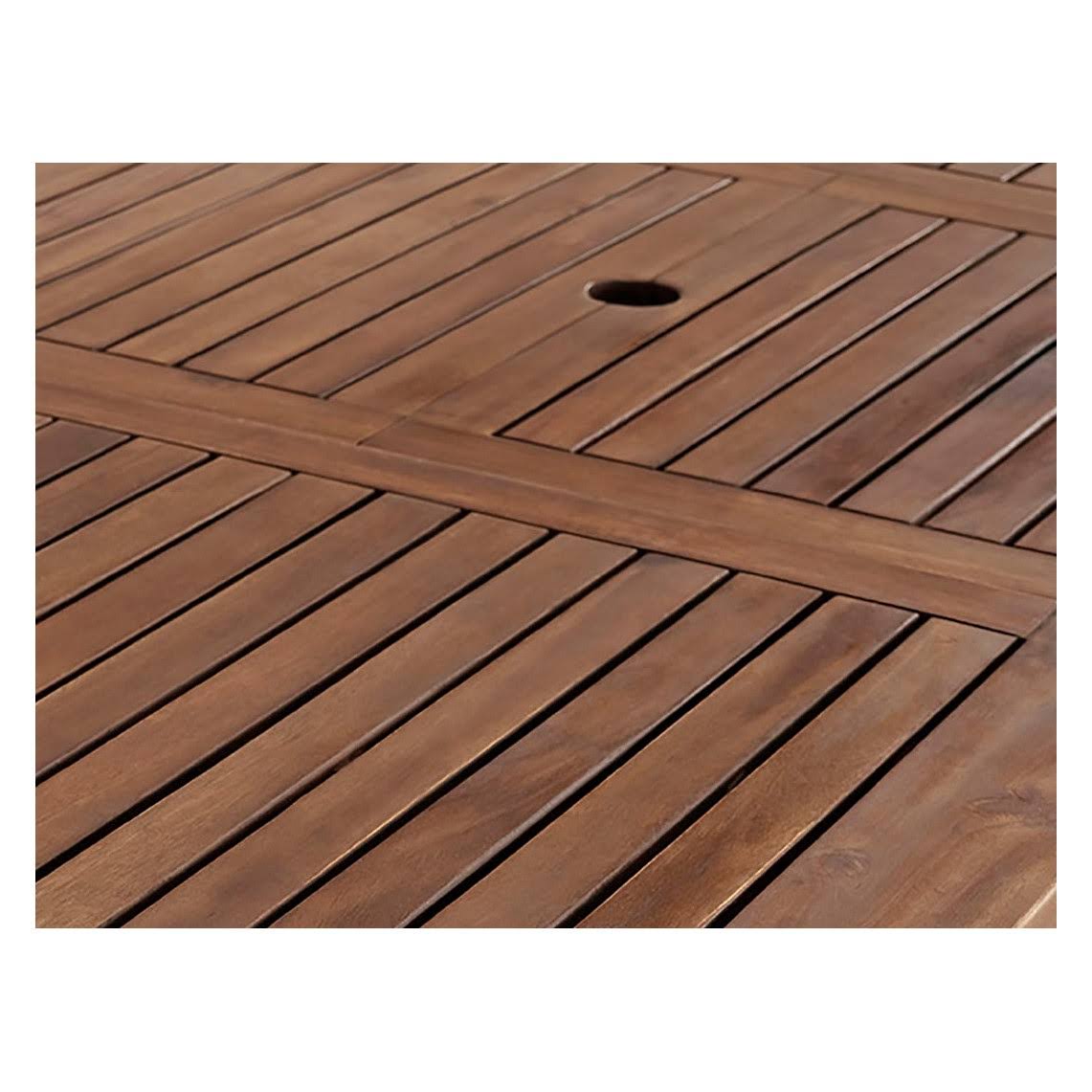 Acacia Wood Patio Butterfly Table Dark Brown Q860