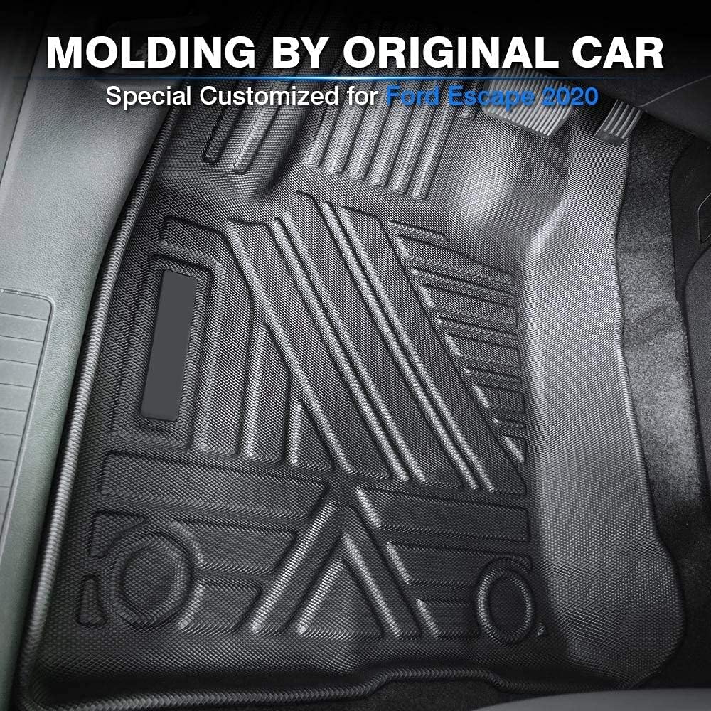 Custom Fit All Weather Floor Mats Full Set Black Non-Slip Z16173