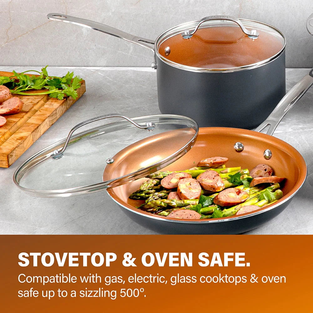 32 Pcs Nonstick Cookware Bakeware and Food Storage Set S2416
