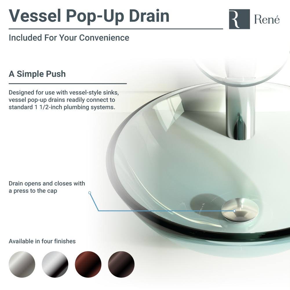 Glass Vessel Bathroom Sink with Waterfall Faucet J20440