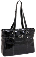 Black Leather Laptop Tote G486041