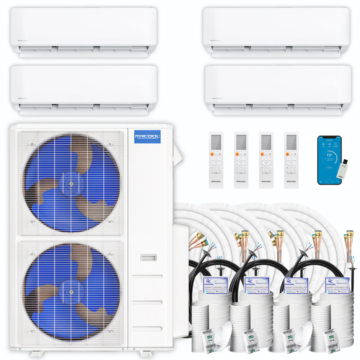 54,000 BTU 4 Zone Ductless Air Conditioner and Heat Pump G84826