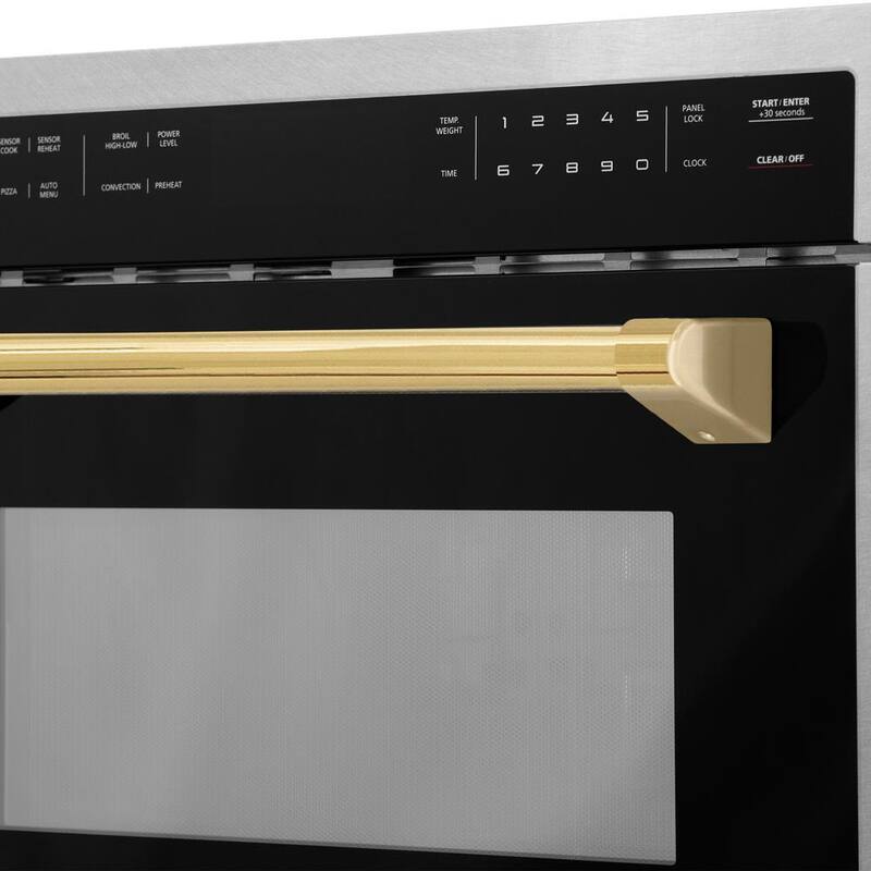 24 in. 1.6 cu. ft. Built-In Convection Microwave Oven Stainless with Gold O6624