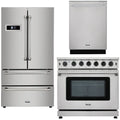 36 in. Gas Range, Refrigerator, Dishwasher V626