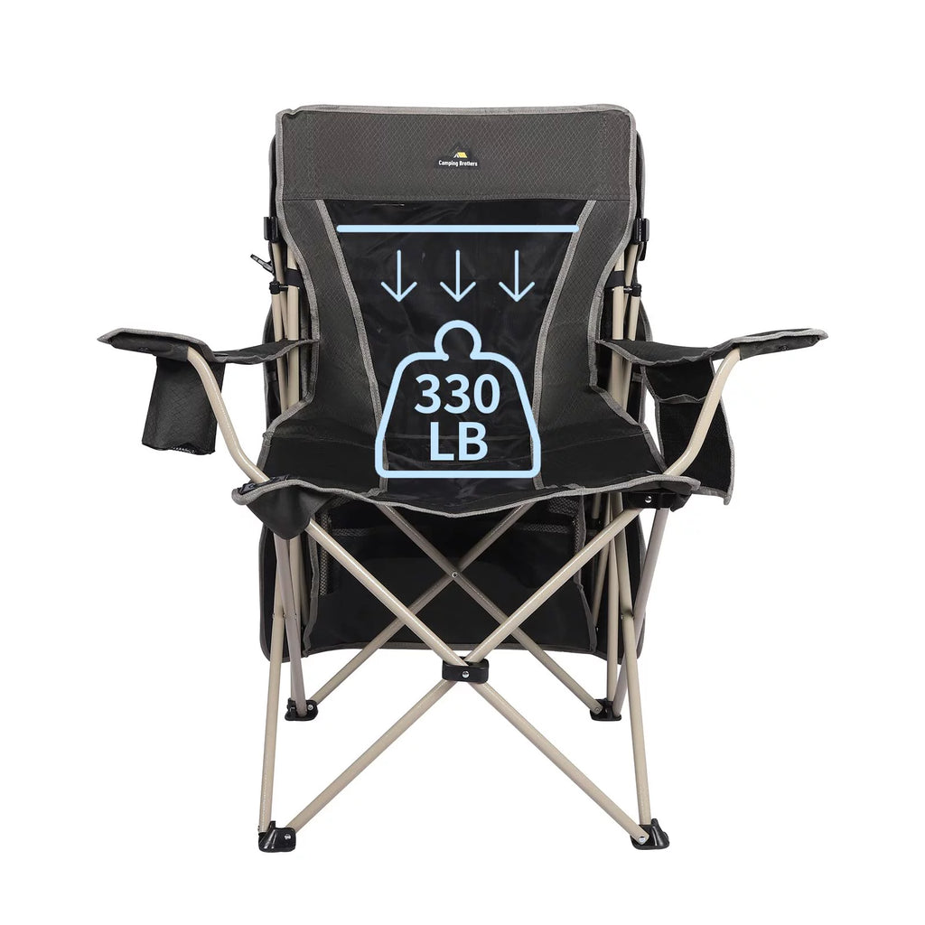 Army Green Folding Camping Chair with Shade Canopy N75305