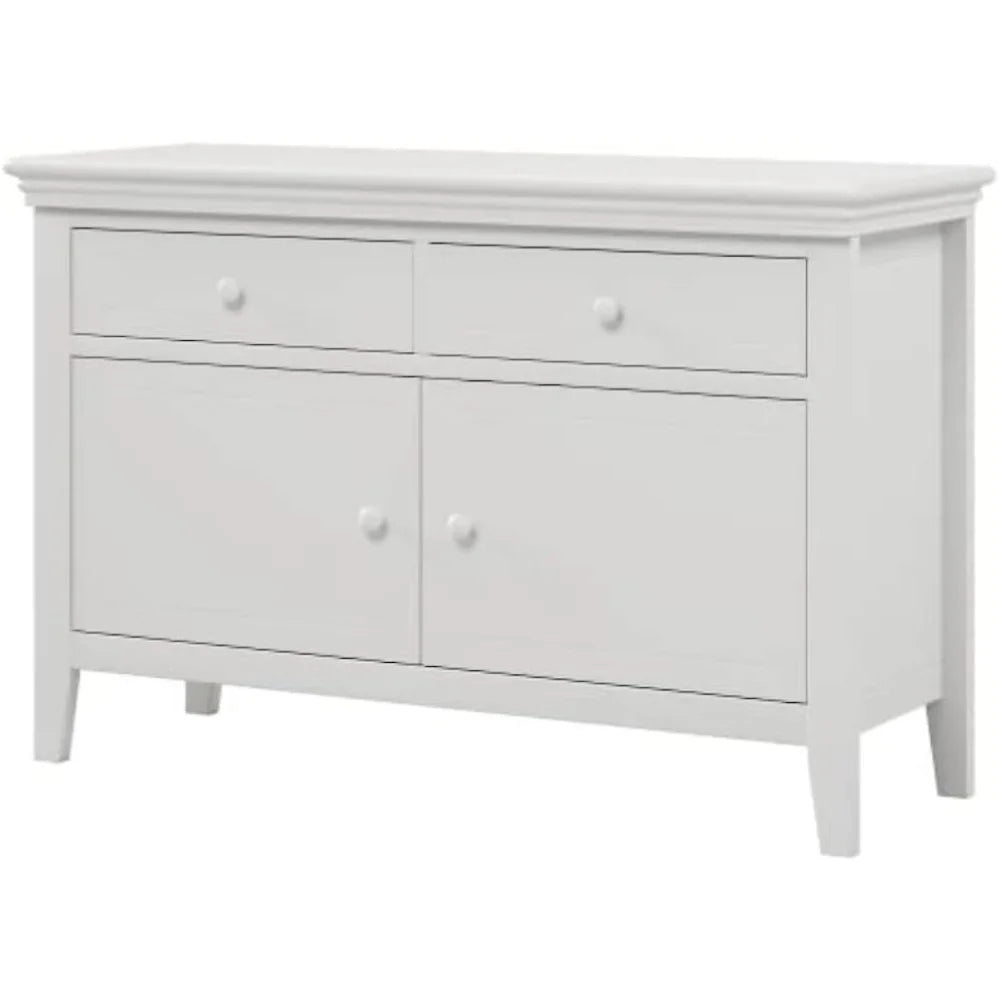 White Solid Wood Cabinet with Large Storage Space R24722