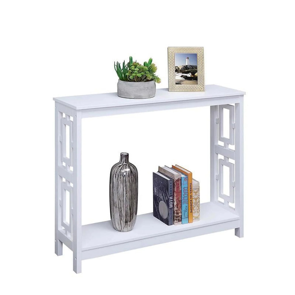 White Wood Console Table B57363