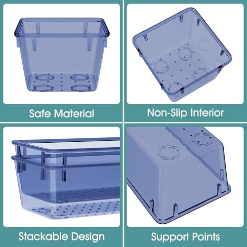 25 PCS Clear Plastic Drawer Organizer Set, 4 Sizes A640440