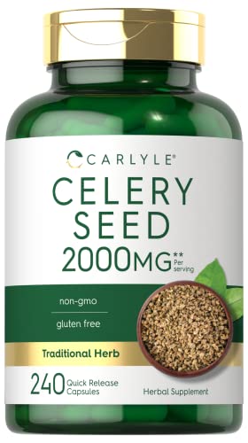 Celery Seed Extract Capsules 1500mg 240 Count J6025