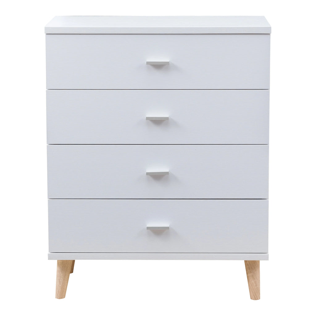 White 4-Drawer Wood Chest M900636