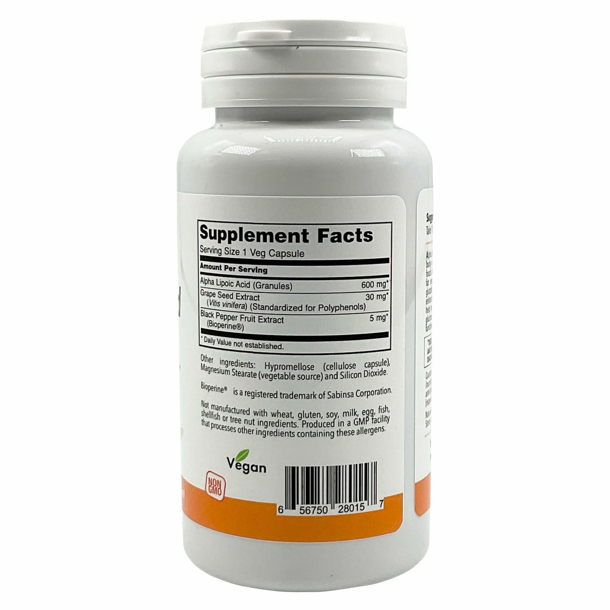 Alpha Lipoic Acid 600 mg Veg Capsules Y710250