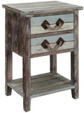 Two Drawer Accent Table S17874