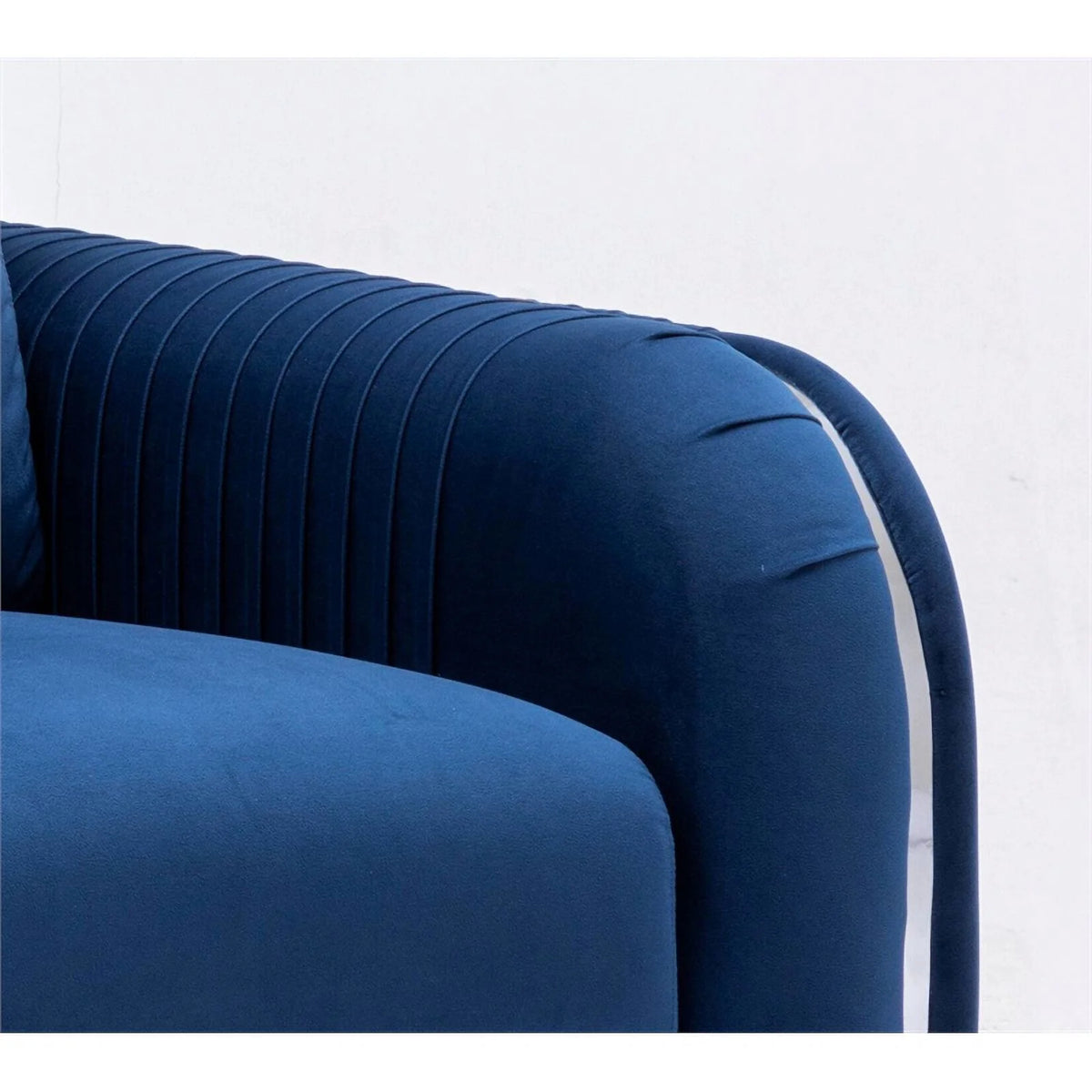 Blue Velvet Upholstered Wooden Frame Chair L2252