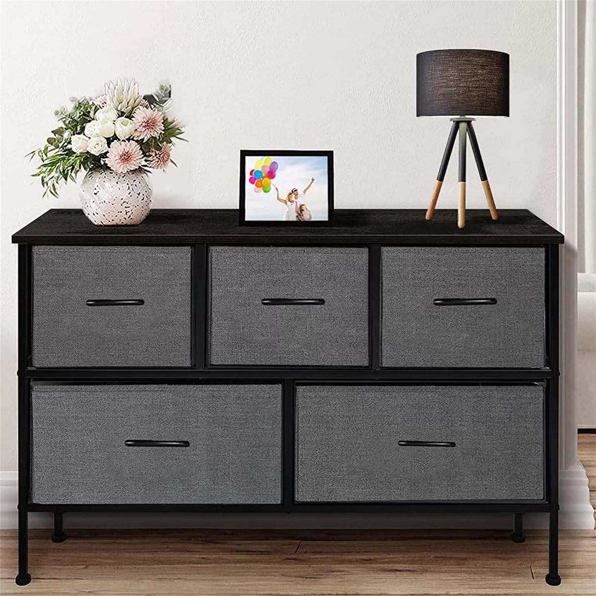 5 Drawer Fabric Dresser Storage Organizer L273169
