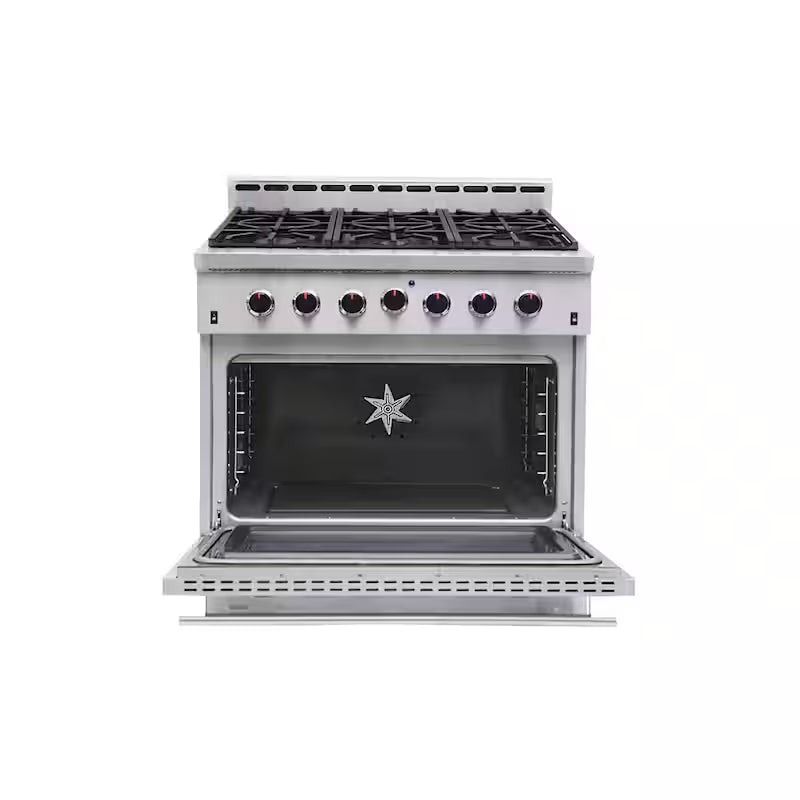 36 in. 5.5 cu. ft. Gas Range with Convection Oven in Stainless Steel R884532