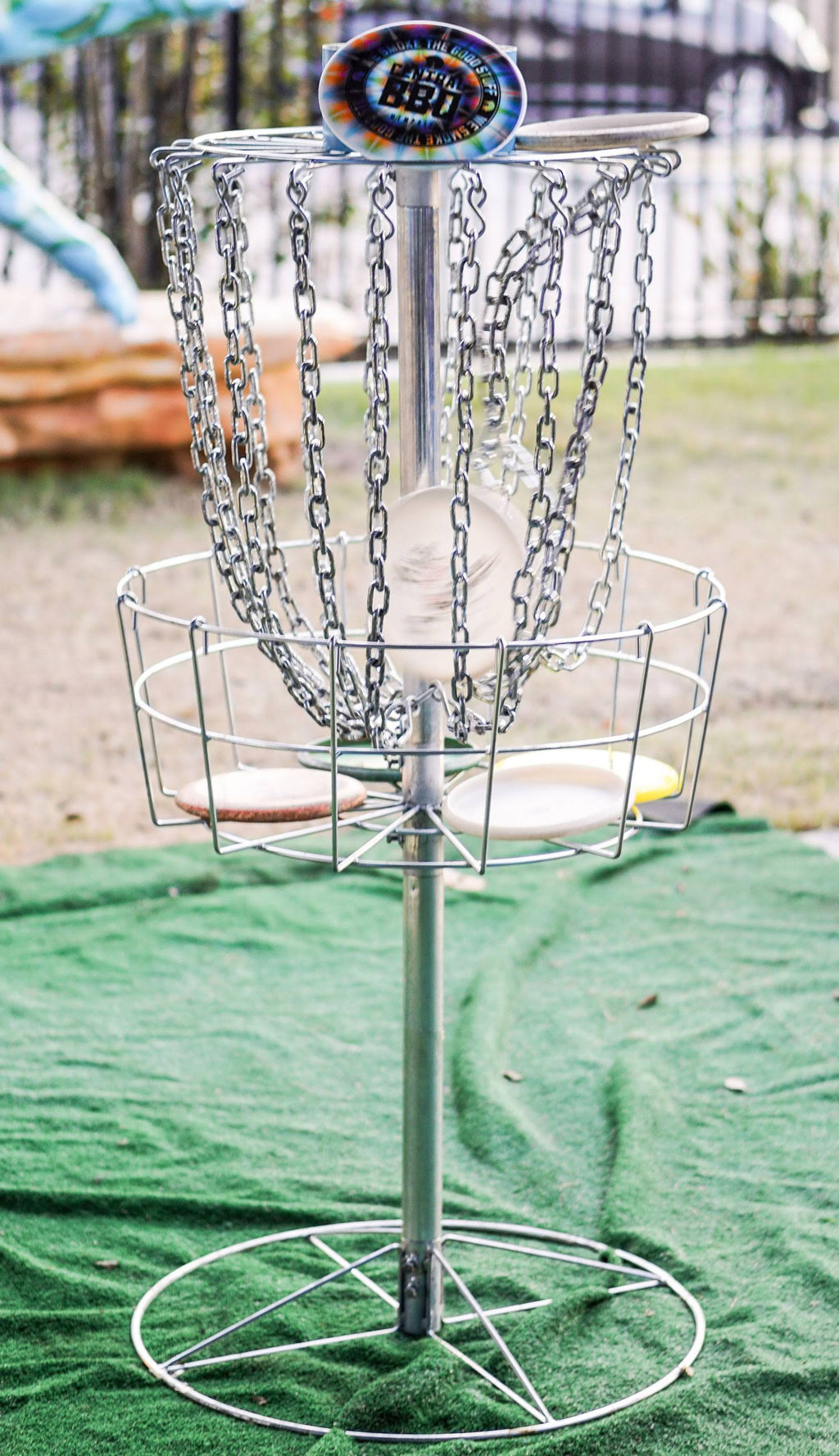 Portable Steel Disc Golf Basket B4316