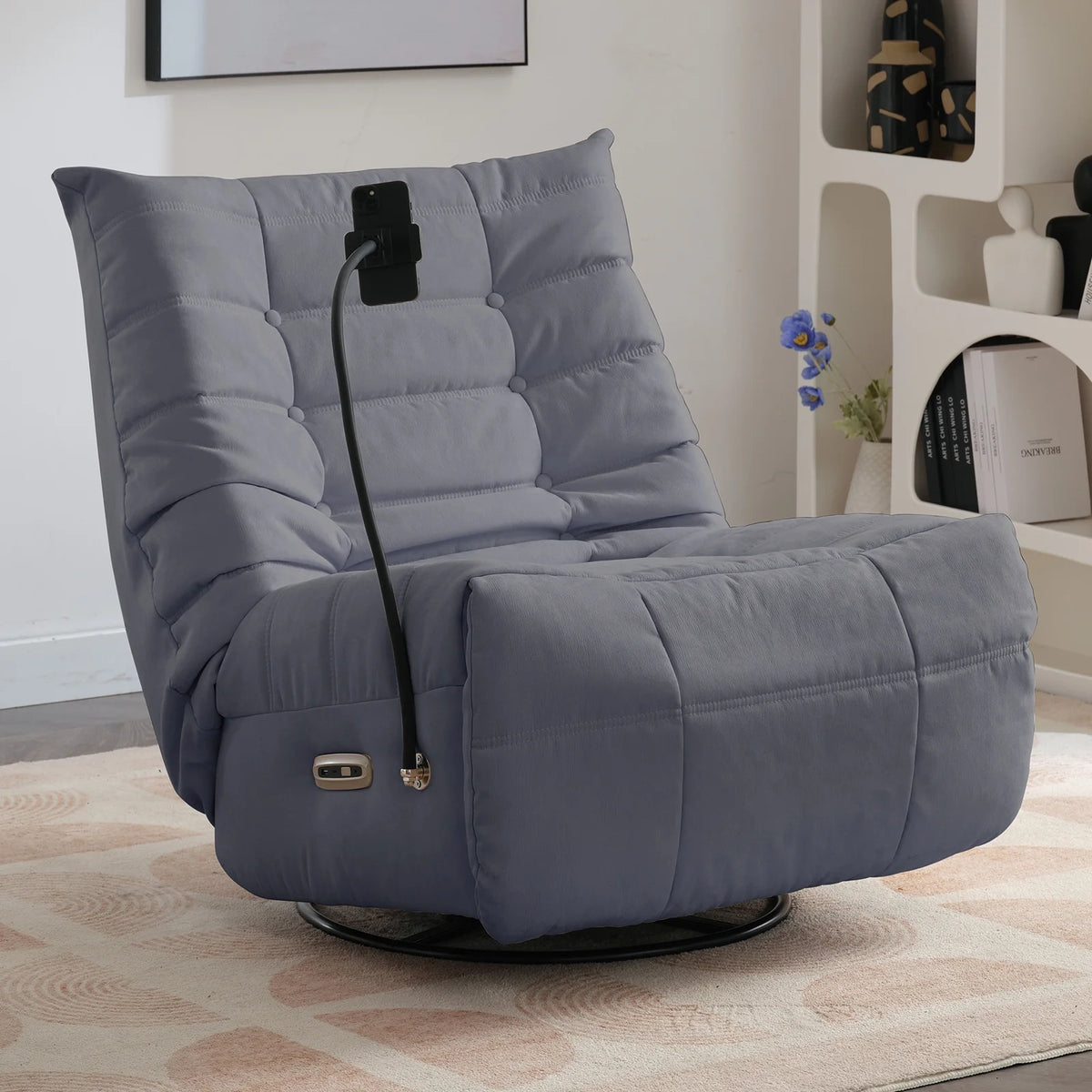 Oversized Swivel Recliner Chair with Voice Control U6585