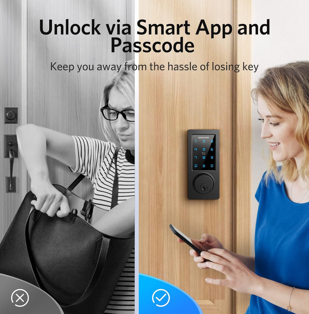 Keyless Entry Door Lock Smart Deadbolt with Bluetooth App Keypad S734
