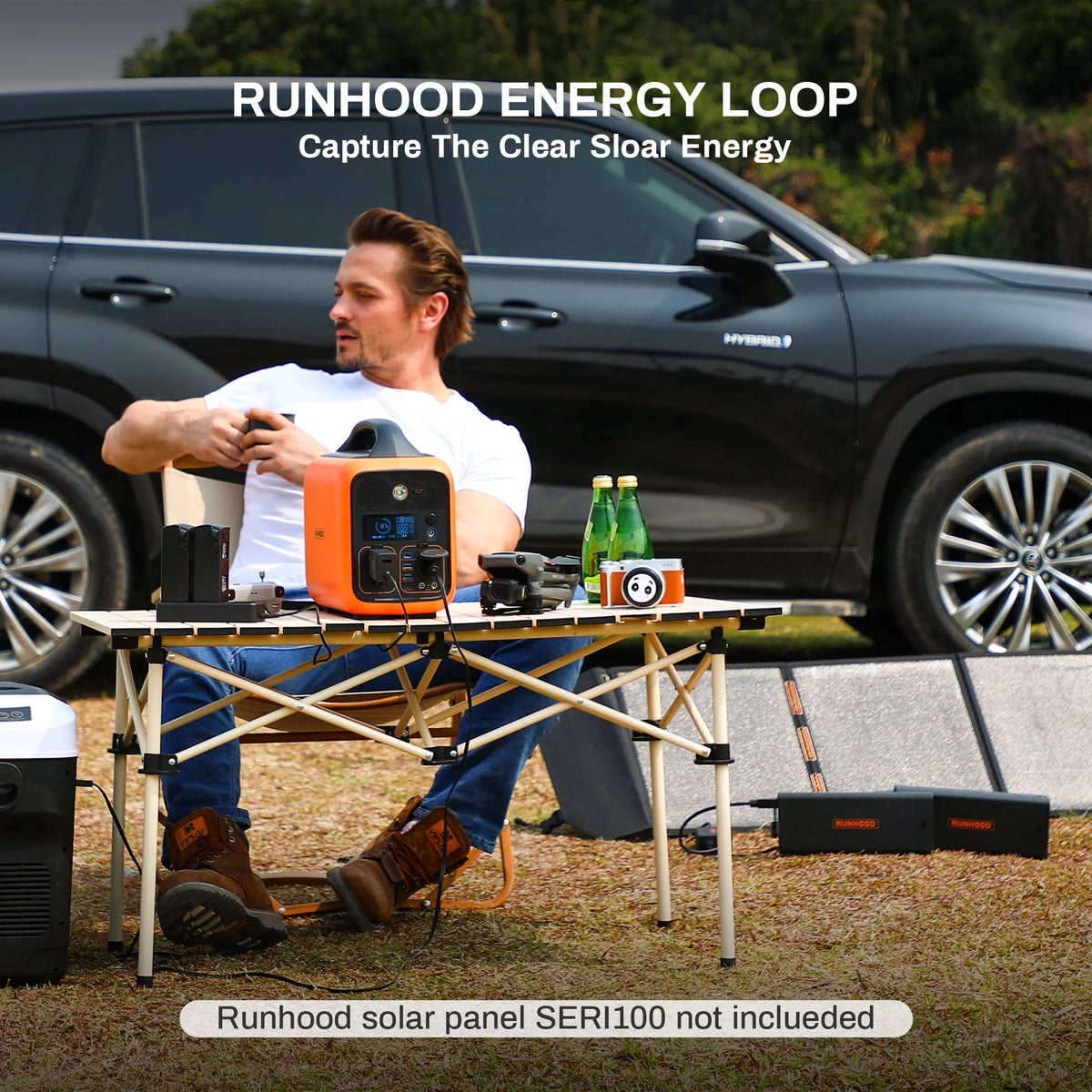 Portable Power Station 1296Wh Swappable Lithium Backup Batteries 600W AC Outlet Solar Generator R965964