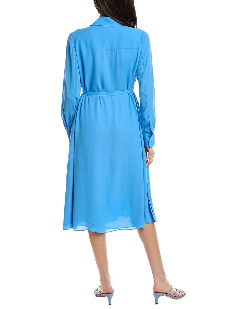 Blue Belted Shirtdress H174