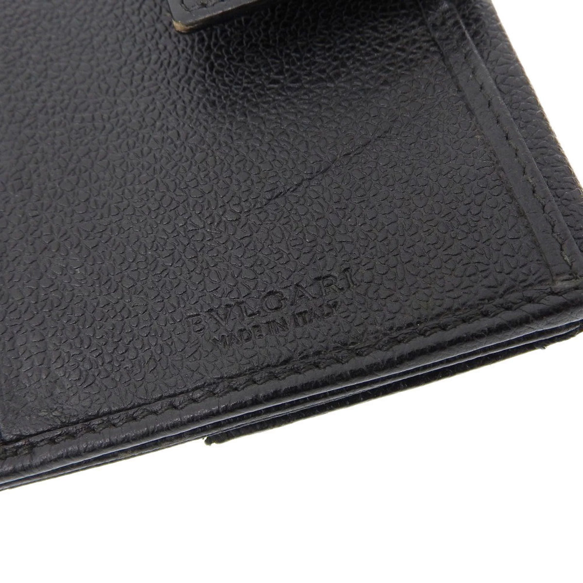 Pre-Owned Black Leather Long Wallet H90299