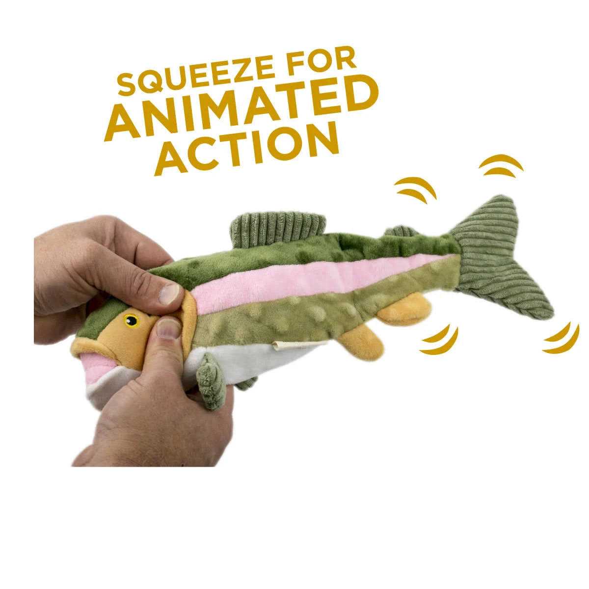Animated Trout Dog Toy J958