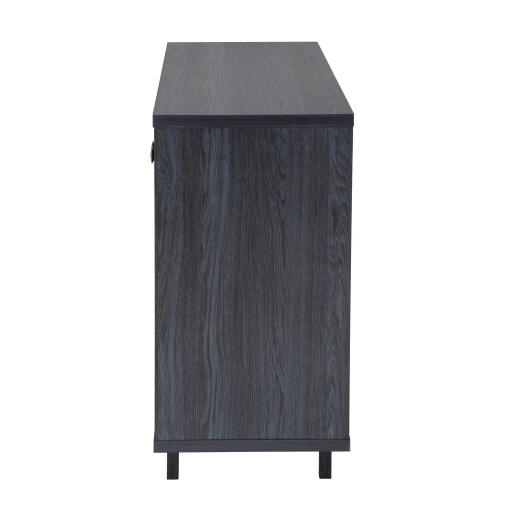 Beige Oak 47 inch Sideboard Buffet Table with Two Storage Cabinets B829577