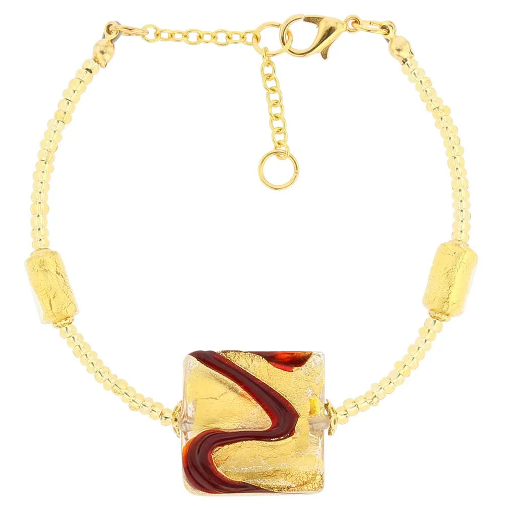 Murano Glass Red Bracelet K62031