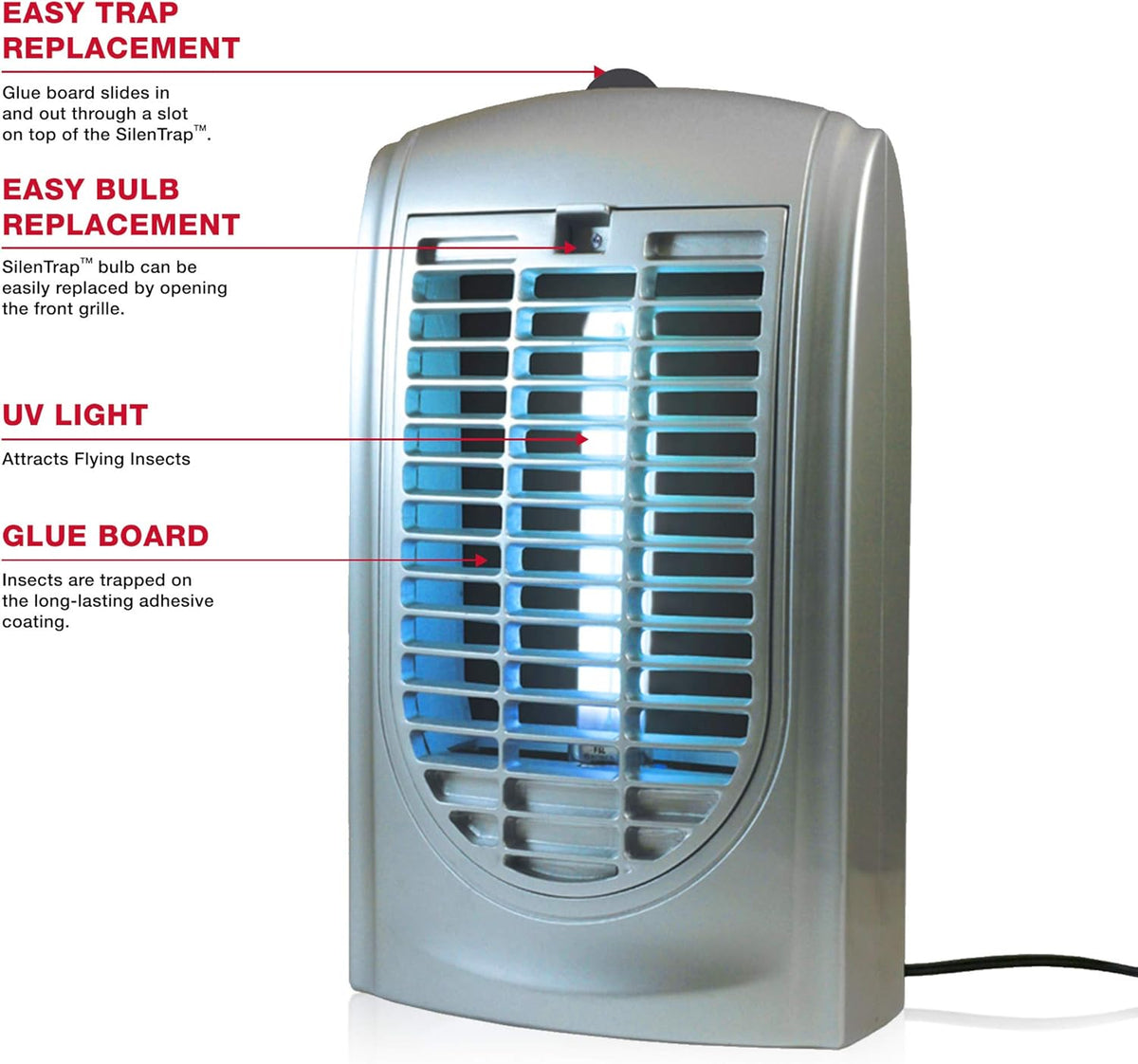 Silent Electric Flying Insect Light Fly Trap Pack of 2 C869
