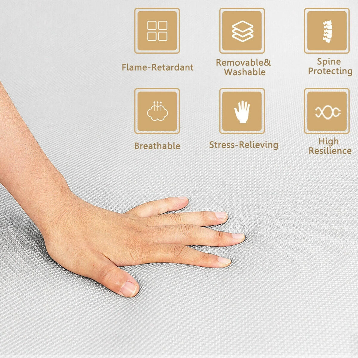 Twin XL Size Foam Folding Mattress G437563