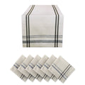 Black French Stripe Table Napkin Set of 7 E872440