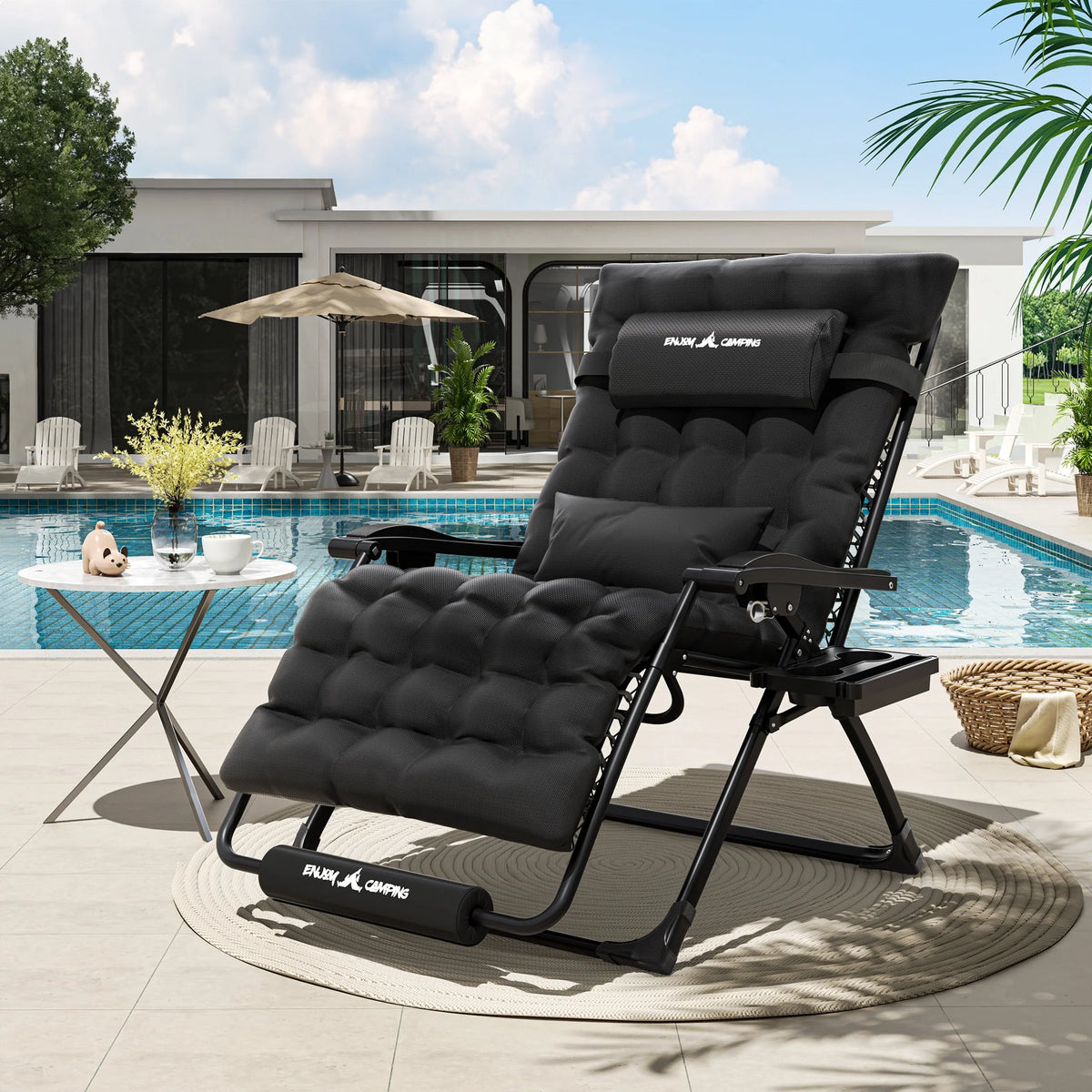 Oversized Zero Gravity Chair Set of 1 Black J92982