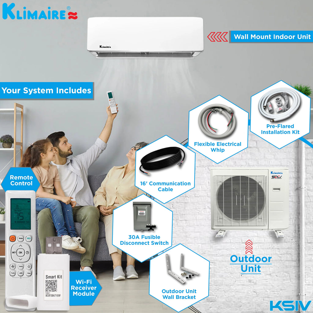 18,000 Btu 19 SEER2 Ductless Mini-Split Heat Pump Air Conditioner O418
