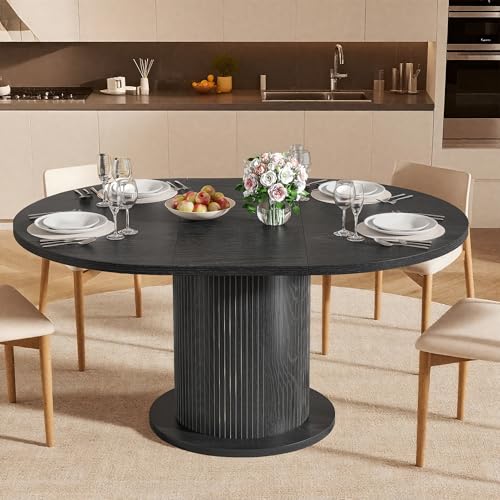Round Dining Table for 2 with Wood Strip Base E646353
