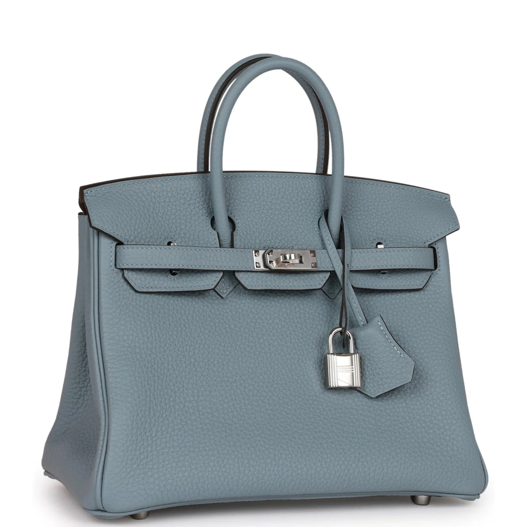 Bleu Lin Togo Palladium Hardware Handbag K64022