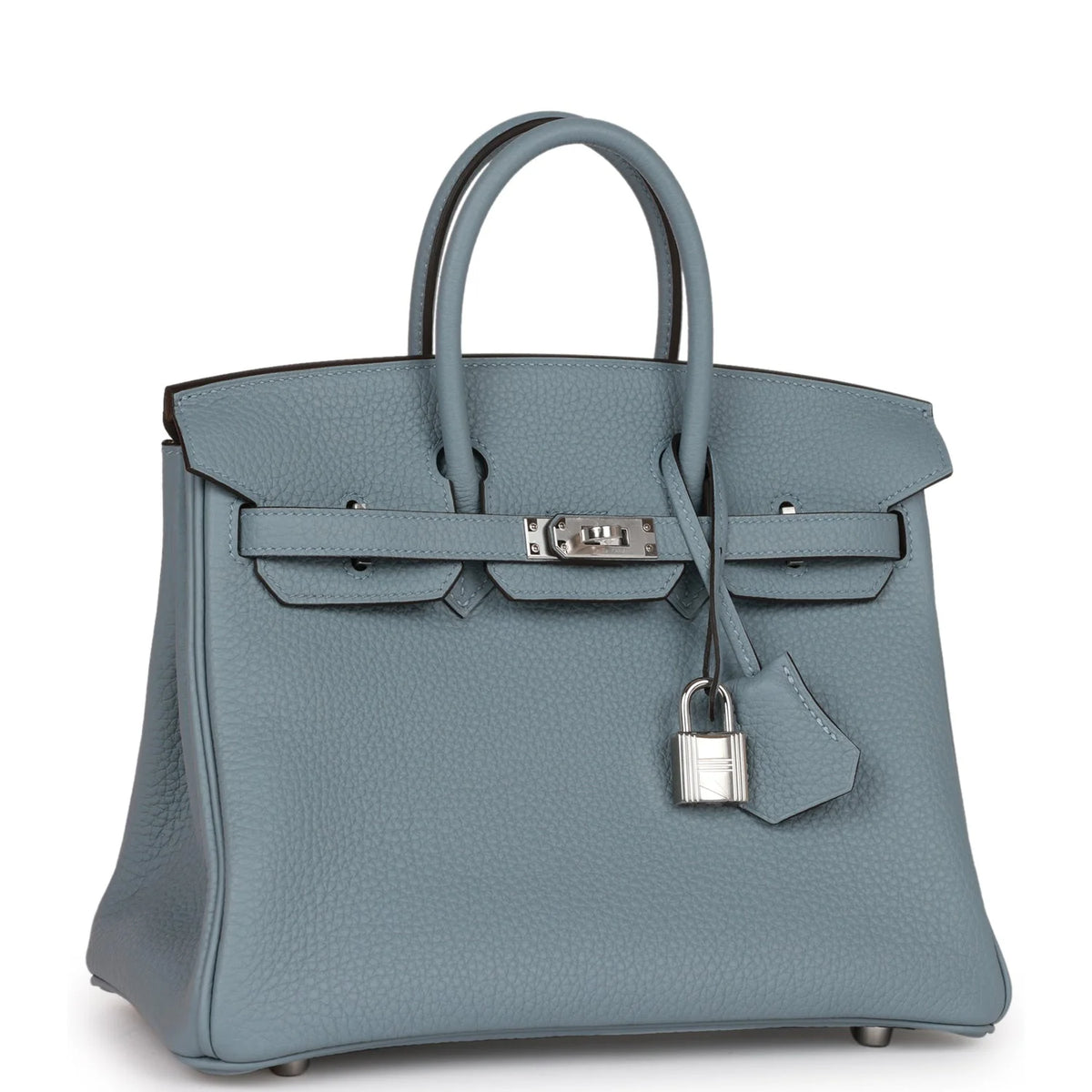 Bleu Lin Togo Palladium Hardware Handbag K64022