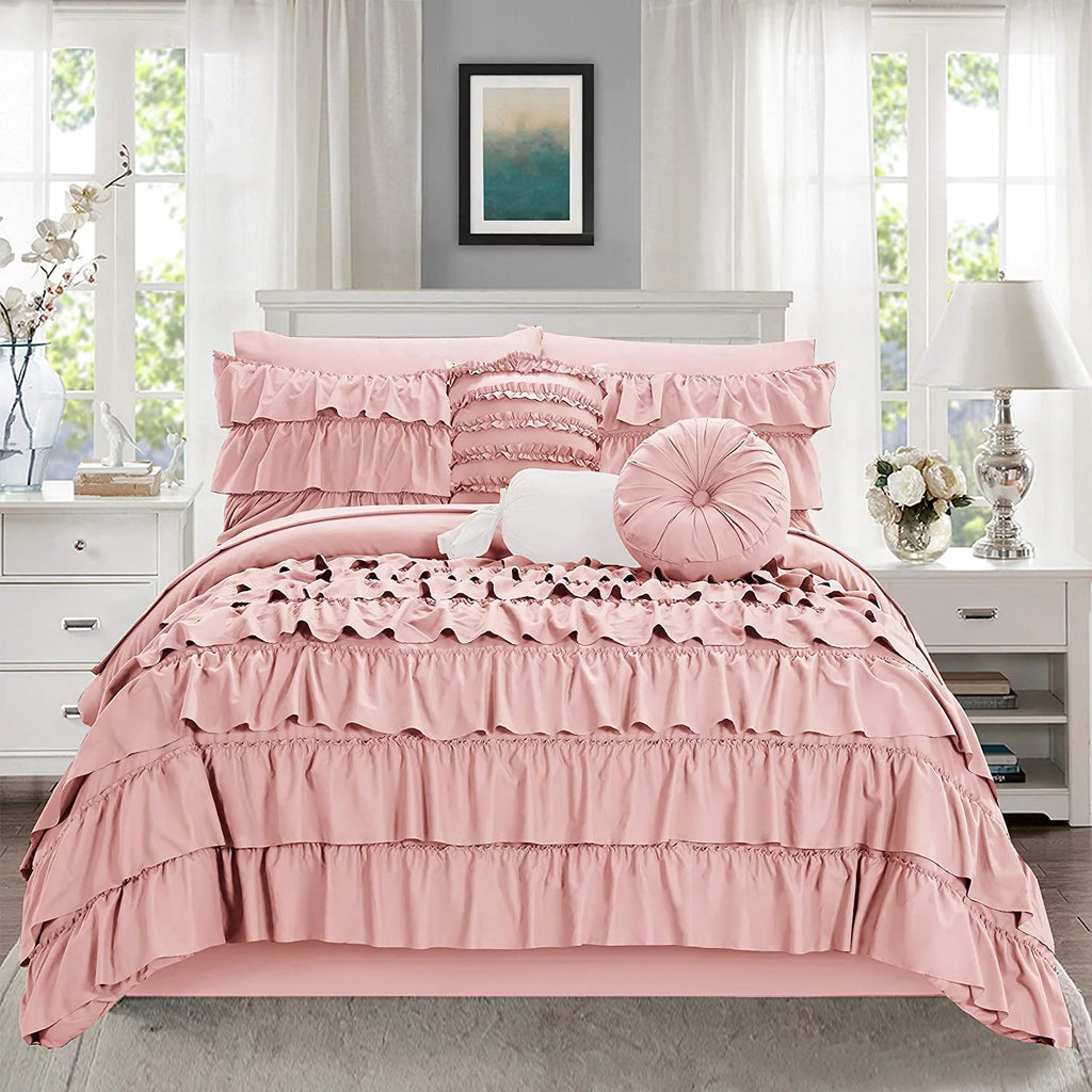 10-Piece Full/Queen Bed-in-a-Bag with Decorative Pillows U863